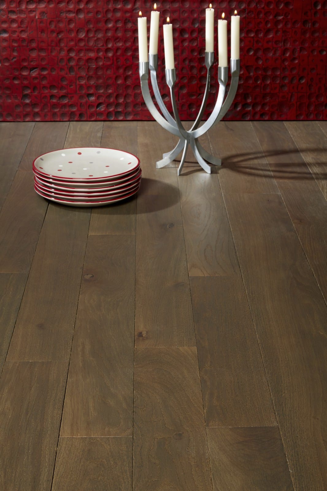 Parquet Massif Vieilli Brun