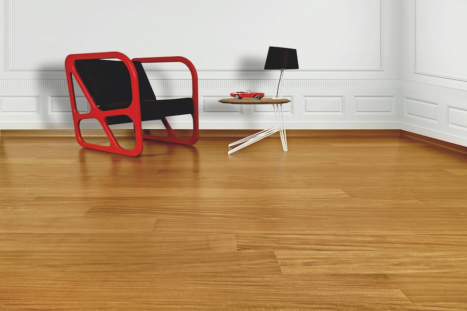 Parquet Contrecollé Vernis Naturel Afrormosia