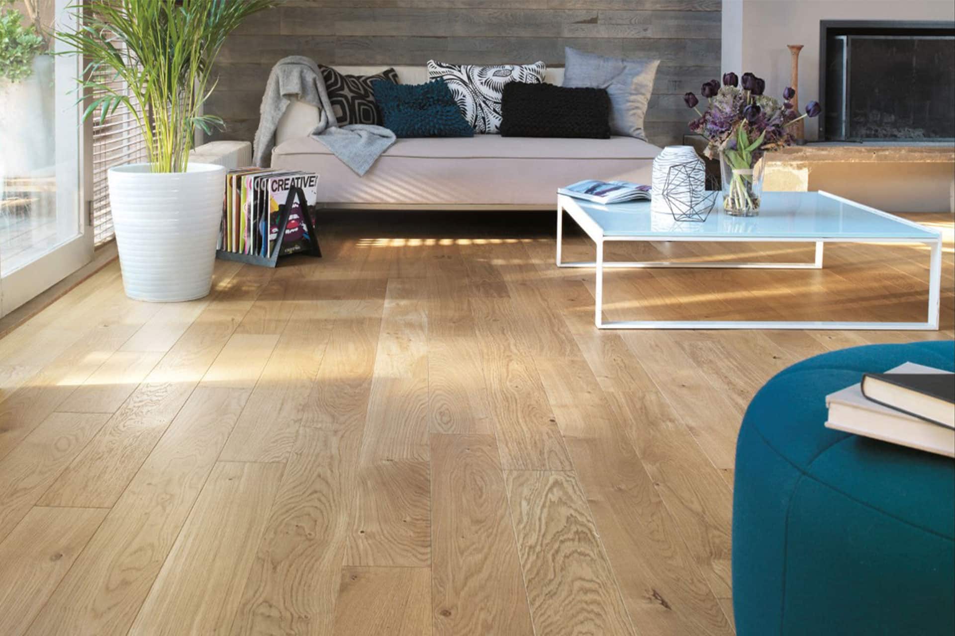 Parquet Chêne Massif 14x140mm Choix RuA Vernis Naturel